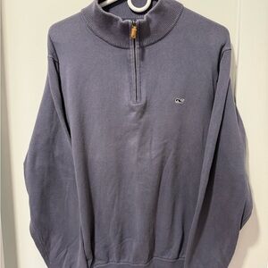 Vineyard Vines Men's Blue 1/4 Zip Sweater